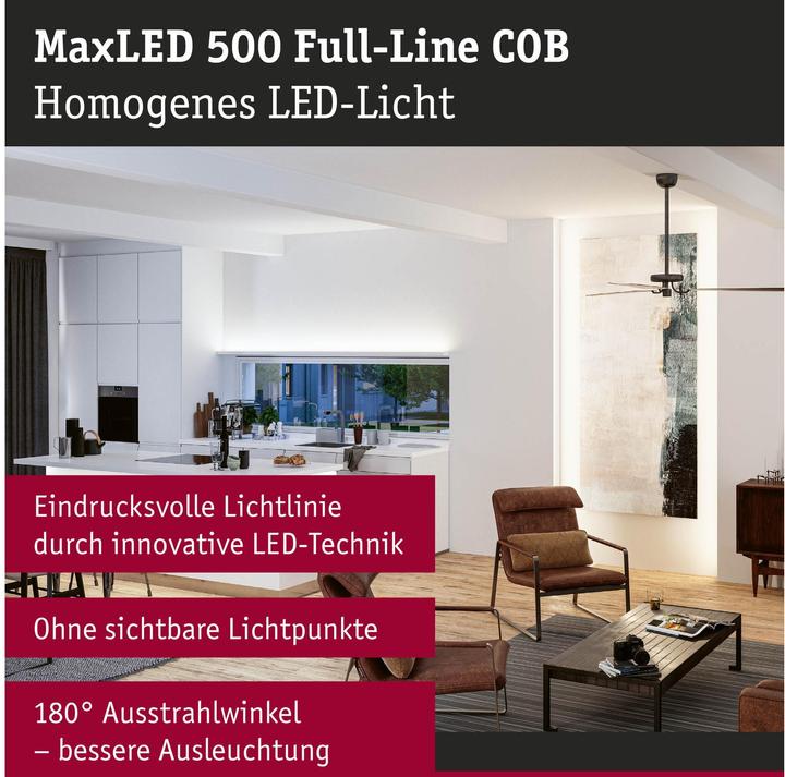 Produktbild Paulmann MaxLED 500 Full-Line COB Stripe (Weiss, 250 cm, Indoor)