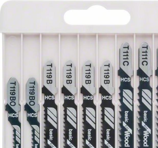 Actual product image Bosch Professional Zubehör Basic for Wood Set 10 pieces