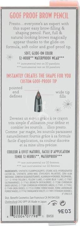 Image du produit BeneFit Cosmetics Preuve de la gaffe (Brun clair chaud, 12 HR Étanche)