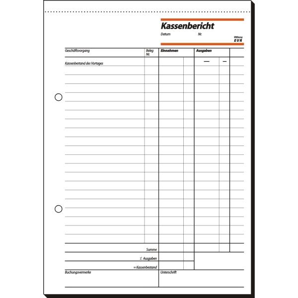 Actual product image Sigel Cash Report/Inventory Statement Form Book KA518 (50 x)