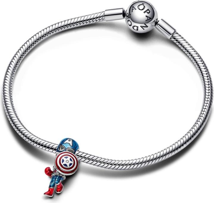 Image du produit Pandora Captain America (Argent 925, Émail)