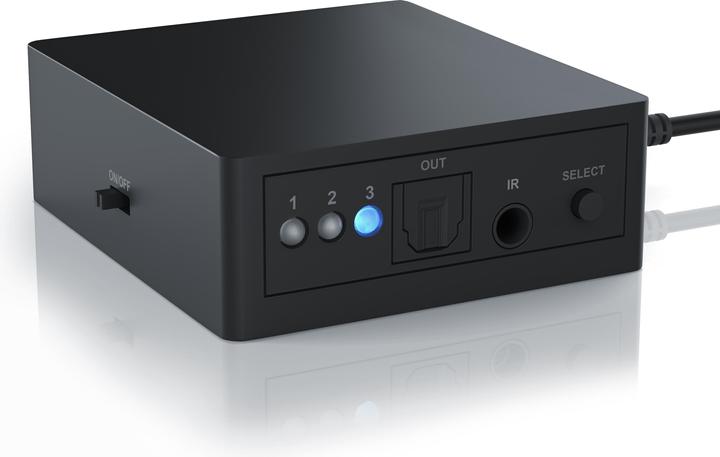 Produktbild CSL 3x1 SPDIF Switch, Audio Umschalter mit Fernbedienung, 3x Toslin zu 1x Toslink
