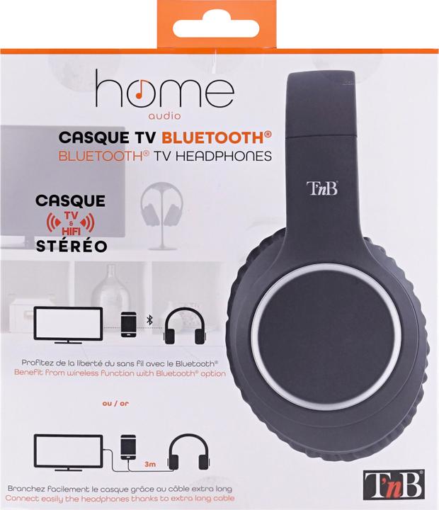 Actual product image T'nB Headphone for TV with Bluetooth 10m, 20Hz-20KHz, 7h, CBTHOME (No noise cancelling, 7 h, Cable)