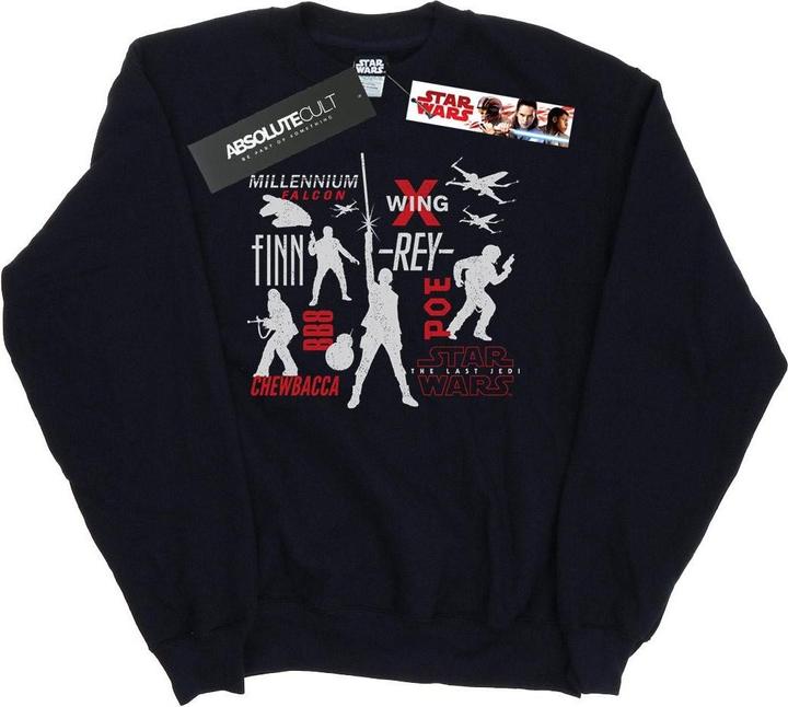 Immagine prodotto Star Wars The Last Jedi Rebellion Silhouettes Felpa Uomo (L)