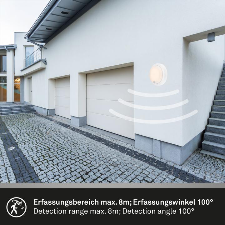 Image du produit Briloner Applique murale d'extérieur LED rechargeable,capteur,blanc,LED/4W (700 lm, IP44)
