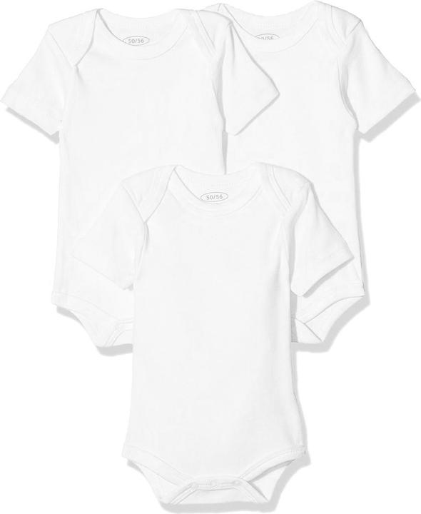 Actual product image Schnizler 3-pack short sleeve bodysuit size 50/56 White (50)