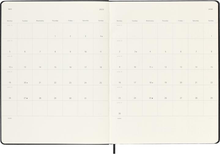 Produktbild Moleskine Notizkalender (19 x 25 cm, Englisch)
