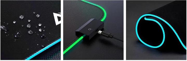 Immagine prodotto Aukey KM-P8 Tappetino per mouse da gioco RGB 45x40cm IMPERMEABILE