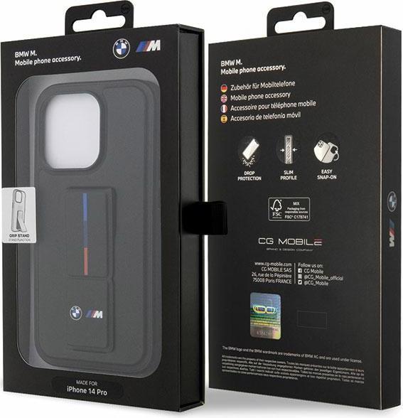Image du produit BMW Étui BMHCP14L22GSLK iPhone 14 Pro 6.1" czarny/black hardcase Grip Hot Stamp (Apple iPhone 14 Pro)