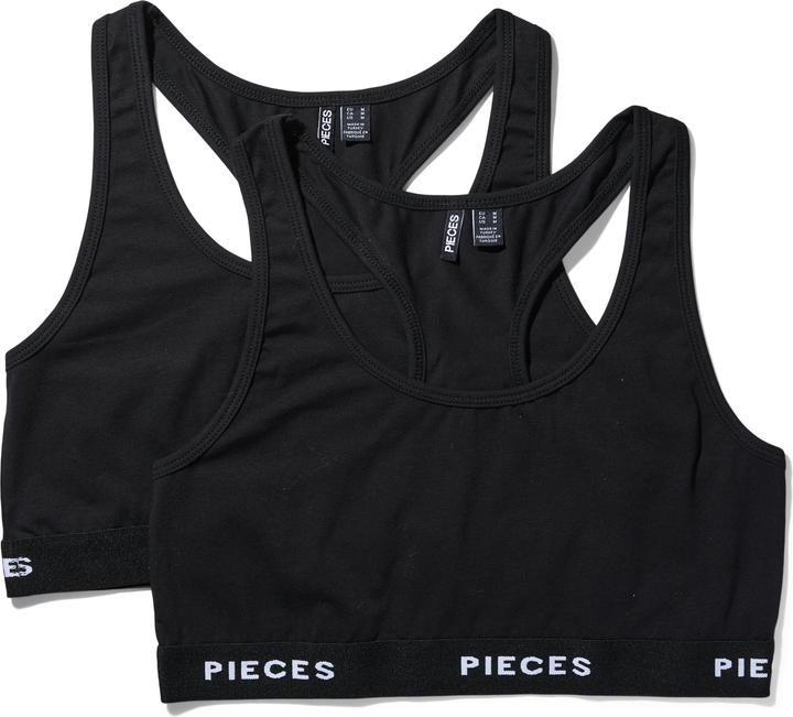 Immagine prodotto Pieces Pclogo Lady Top 2 Pack Noos Bc (XXS, Confezione da 2)