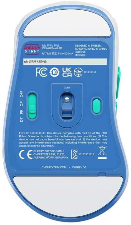 Actual product image CHERRY xtrfy M64 Wireless, White (Wireless)