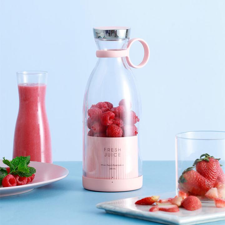 Actual product image PhoneLook Fresh Juice Smoothie Maker mixeur 350ml portable blender avec station de charge à induction USB