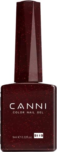 Image du produit Canni Vernis en gel 9119 UV/LED (Bordeaux pailleté, Vernis semi-permanent)