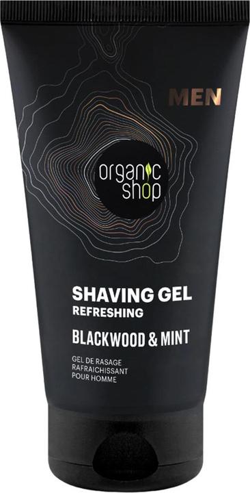 Organic Shop Refreshing Shaving Gel Blackwood Mint (150 ml, Bartpflegeset)