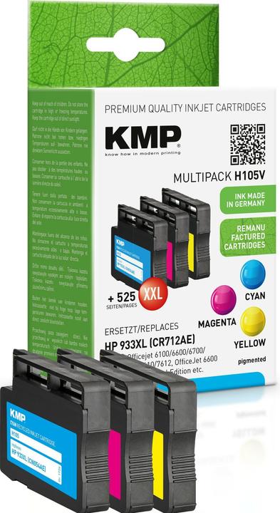 KMP 105V Value pack C/M/Y comp. with HP 933 XL (M, C, Y)