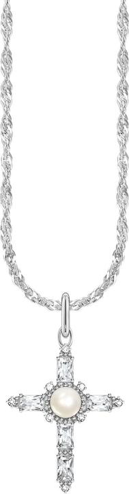 Produktbild Thomas Sabo Kette Cross Romance (Süsswasserzuchtperle, Sterling Silber 925, 40 - 45 cm)