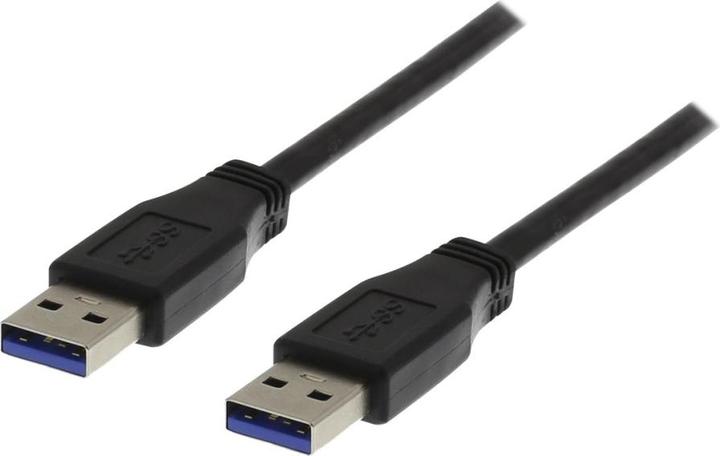 Produktbild Deltaco USB 3.0 Cable, Type A hane to Type A hane, 1m - Black (1 m, USB 3.0)