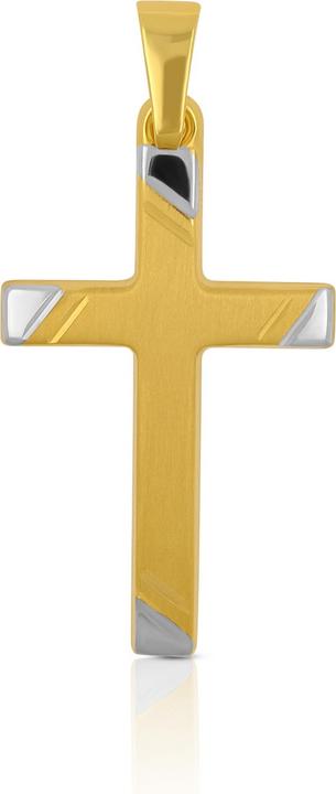Muau Kreuz (750, Weissgold, 18K Gelbgold)