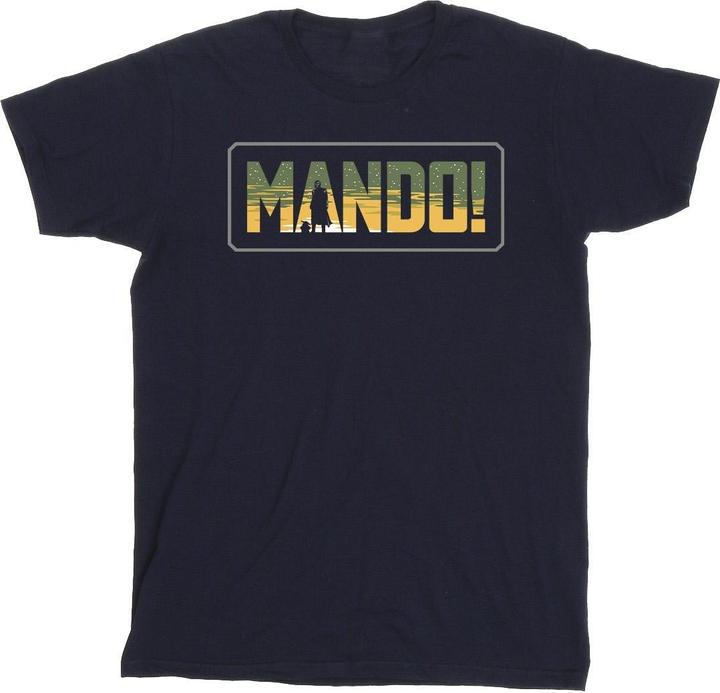 Actual product image Star Wars Mens The Mandalorian Mando Cutout T-Shirt (3XL)