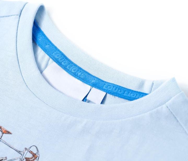 Produktbild VidaXL Kinder-T-Shirt Hellblau 140,Material: 100 % Baumwolle,Farbe (140)