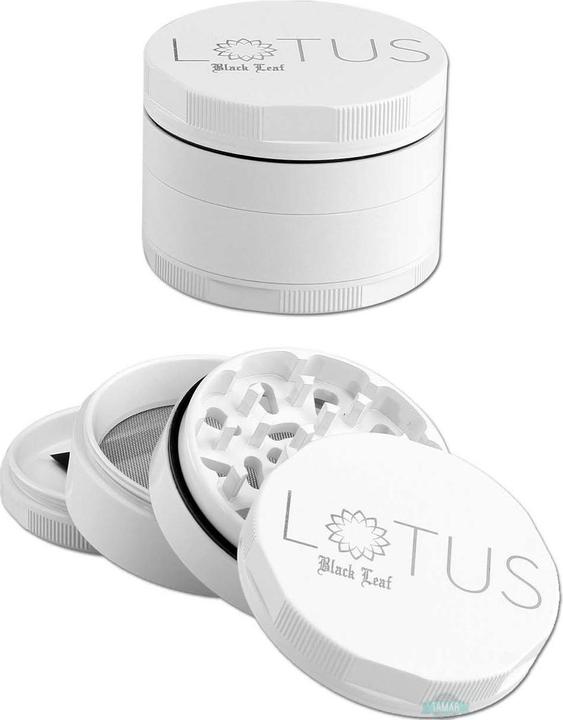 Black Leaf Lotus Grinder Ceramic CNC 4-piece with sieve