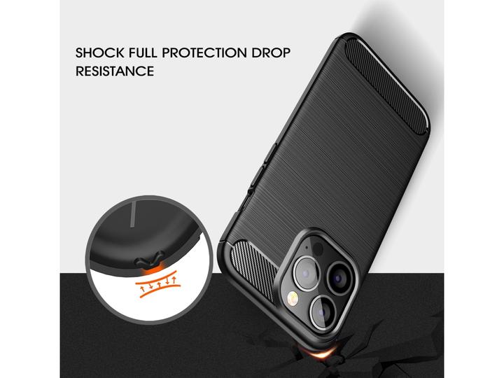 Actual product image Screenguard Carbon Brushed Soft TPU Case (Apple iPhone 14 Pro)