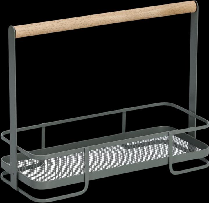Productafbeelding Zeller Present Draagmand, metaal/beuken, salie