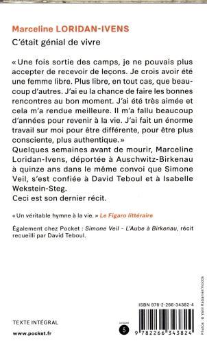 Produktbild C'était génial de vivre (Französisch, Loridan-Ivens Marceline, 2024)