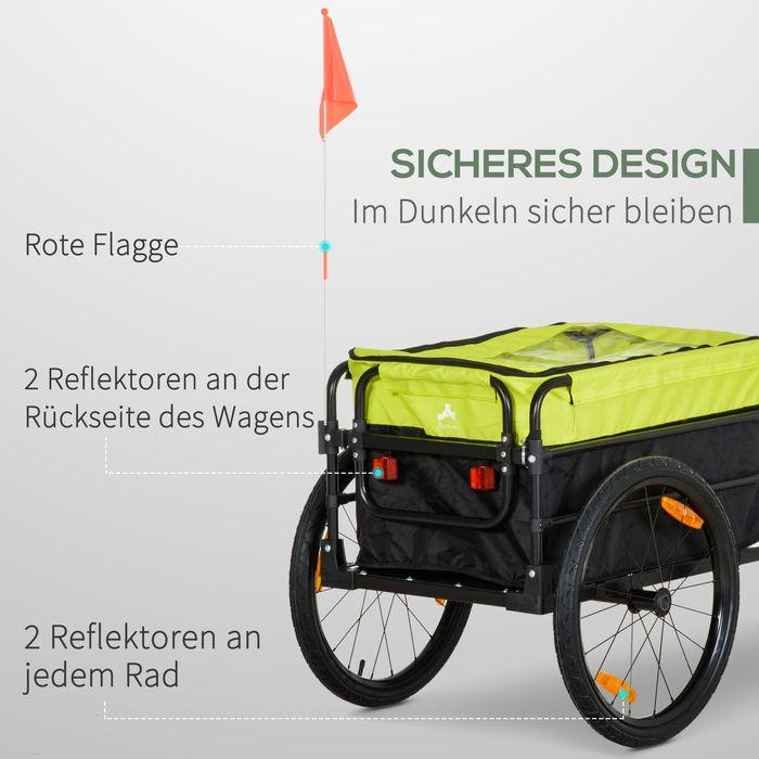 Actual product image Swisshandel24 Goods trailer handcart 130x64x103cm steel black+yellow