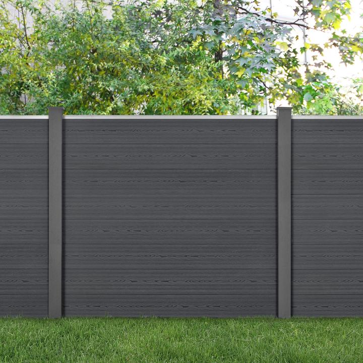 Immagine prodotto neu.holz Recinzione da giardino in WPC 165x162 cm con paletti Paravento Privacy