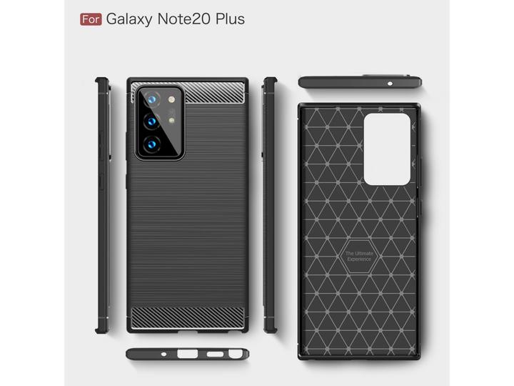 Produktbild Screenguard Samsung Galaxy Note20 Ultra Hülle Carbon Brushed Soft TPU (Samsung Galaxy Note 20 Ultra)