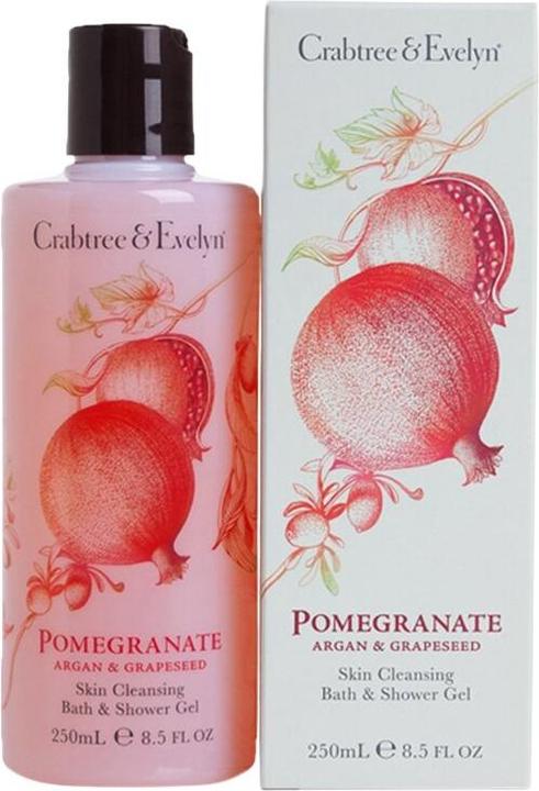John Richmond Crabtree & Evelyn Granatapfel Argan Traubenkern Reinigungsduschgel für alle Hauttypen, 250 ml (250 ml)
