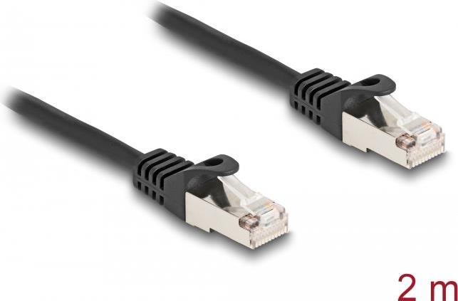 Produktbild Delock Kabel RJ50 Stecker zu RJ50 Stecker S/FTP 2 m schwarz (S/FTP, 2 m)