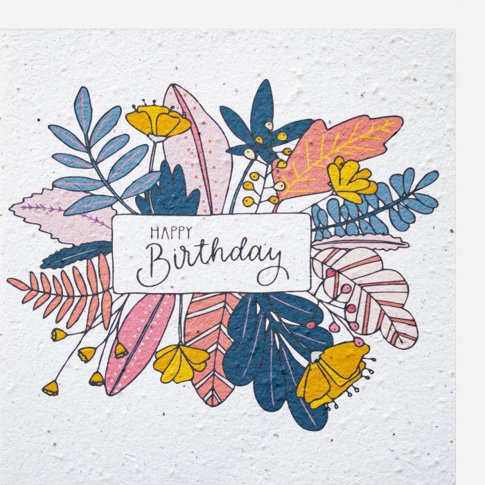 Hervorragend Growing Paper Karte Geburtstagsblumen Happy Birthday (1 Stk.)