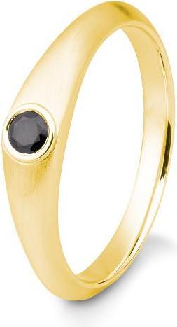 Produktbild Breuning RING - BRILLANT 0,15 Ct. schwarz (72, 585/14 K Gold)