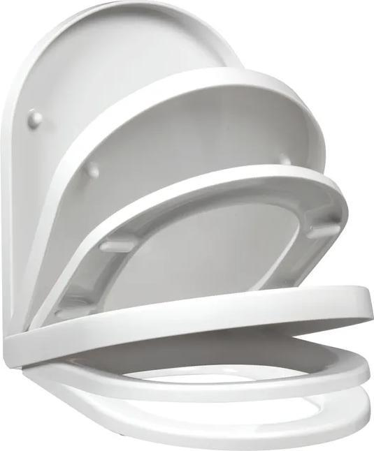 Image du produit Allibert wc-bril RAINBOW - D-vorm - thermodure - soft close - inox scharnieren - afklikbaar - wit