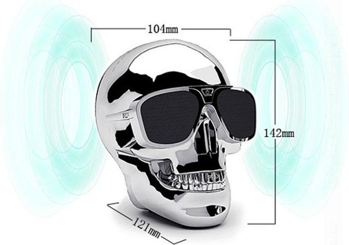 Produktbild PhoneLook Gothic Totenkopf Bluetooth V3.0 Party Lautsprecher mit Akku Farbe (10 h, Akkubetrieb)