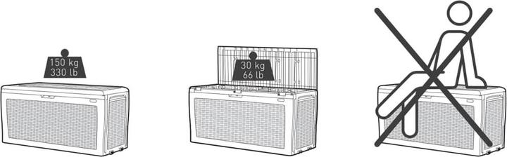 Produktbild Keter Aufbewahrungsbox Samoa, Farbe Anthrazit, 270l