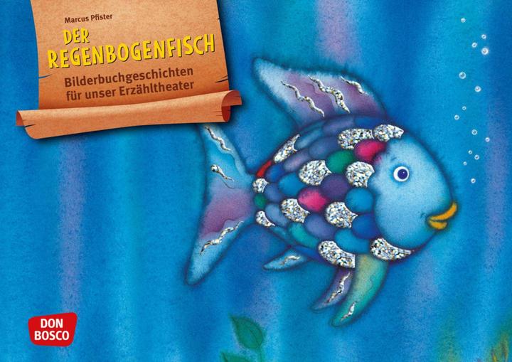 Actual product image Der Regenbogenfisch, mit schillernden Schuppen. Kamishibai Bildkartenset. (German, Marcus Pfister, 2023)
