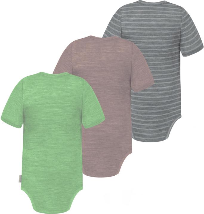 Immagine prodotto Normani Set di 3 body baby in merino a maniche corte "Tauranga" - 9295 (98)