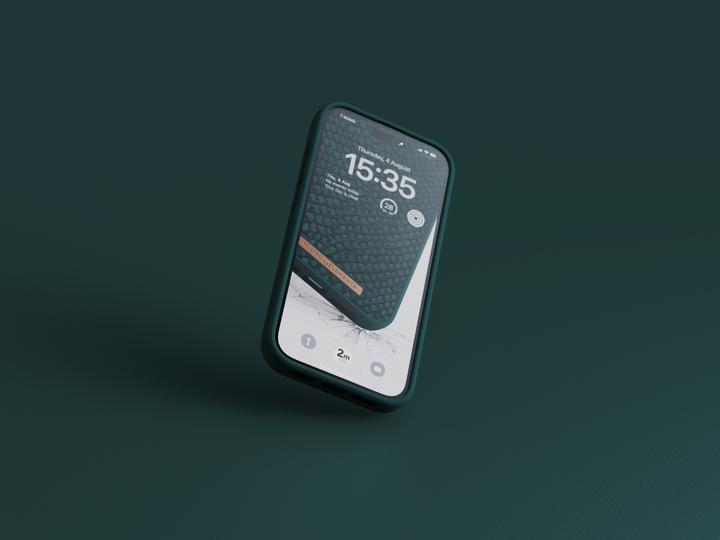 Immagine prodotto Njord Custodia rigida Salm.Leather Magsafe verde (Apple iPhone 14 Pro Max)