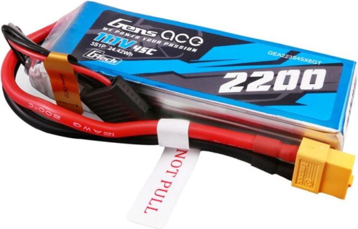 Actual product image Gens Ace G-Tech 45C 3S1P Lipo Battery with XT60 Plug (11.10 V, 2200 mAh)