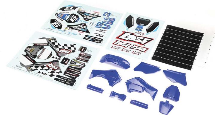 Actual product image Losi Blue Plastics with Wraps: Promoto-MX