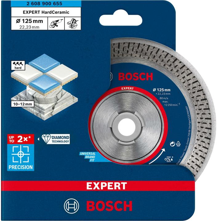 Image du produit Bosch Professional Zubehör Disques à tronçonner diamantés EXPERT HardCeramic, 125 x 22,23 x 1,4 x 10 mm