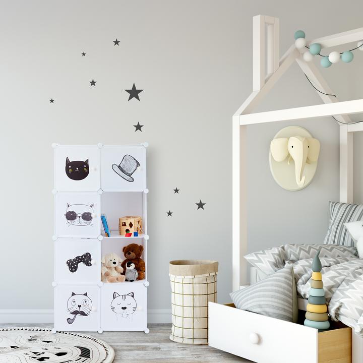 Image du produit Relaxdays Unité de placard modulaire à emboîtement, design Cat