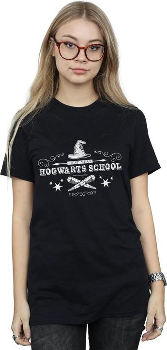 Actual product image Womens/Ladies Hogwarts First Year Cotton Boyfriend T-Shirt (M)