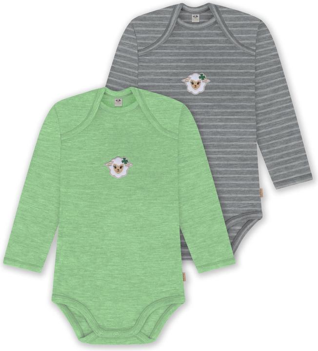 Normani 2er Pack Baby Merino Body Langarm „Auckland" - 9381