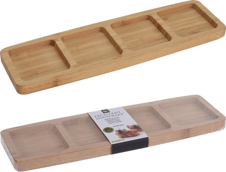 Immagine prodotto Excellent Houseware Piatto Da Portata In Bambù 4 Scomparti