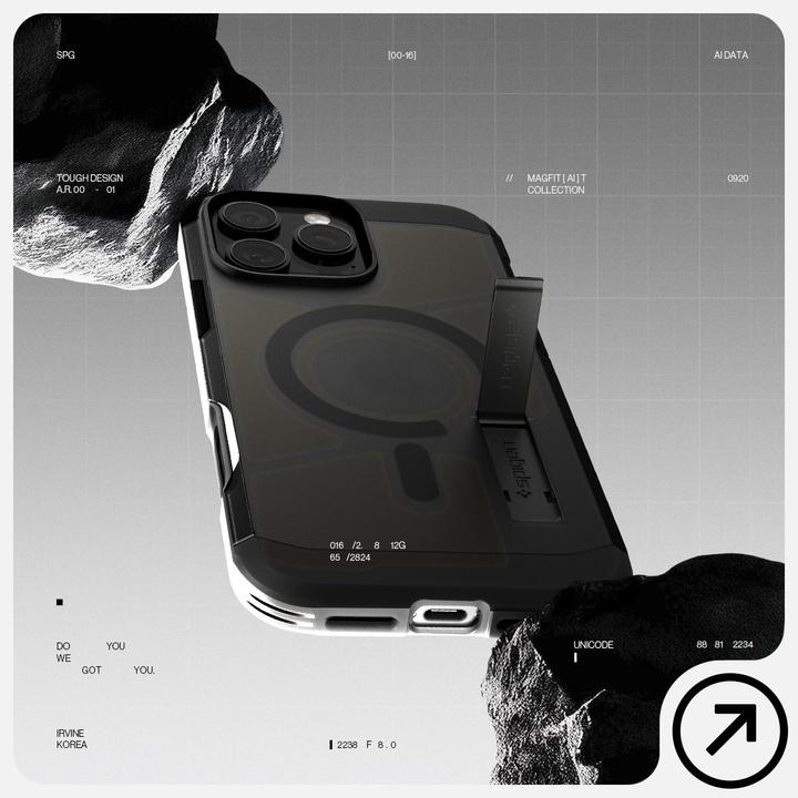 Actual product image Spigen - Tough Armor MagSafe - iPhone 16 Pro Max - Frost Black (Apple iPhone 16 Pro Max)