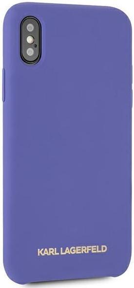 Produktbild Karl Lagerfeld case for iPhone X / XS KLHCPXSLVOG hard case purple Silicone (Apple iPhone X, Apple iPhone XS)